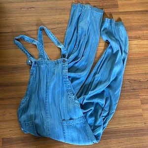 Faux Denim Overalls NWT